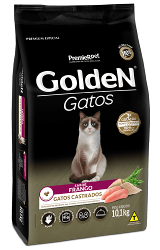 Golden Gatos Castrados Frango 10kg