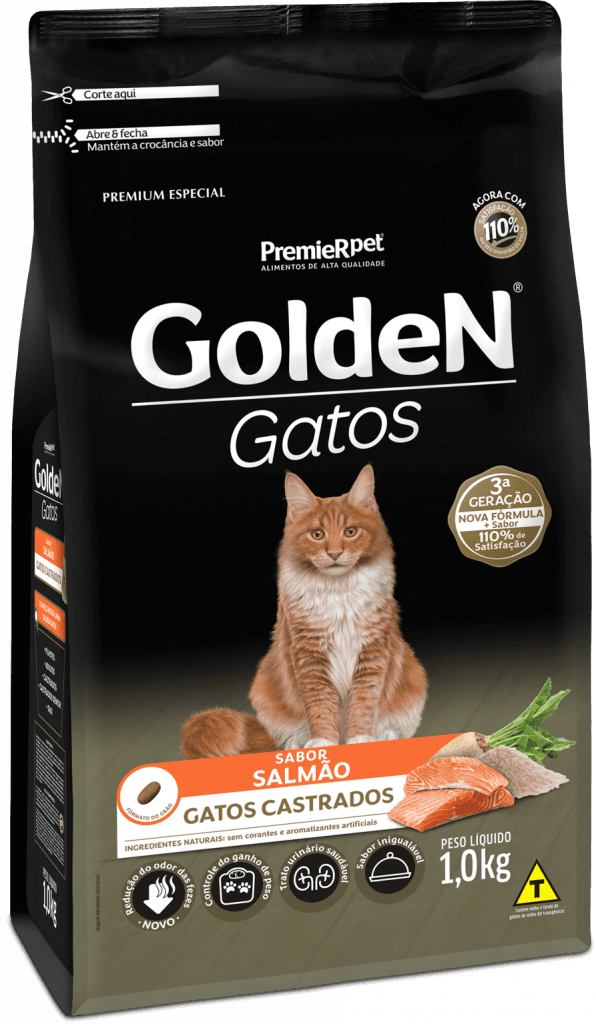 Golden Gatos Castrados Salmão 10kg