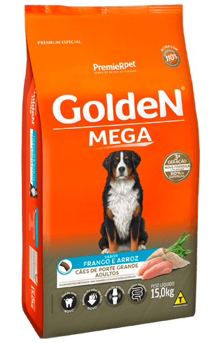 Golden Mega Adultos Raças Grandes Frango 15kg