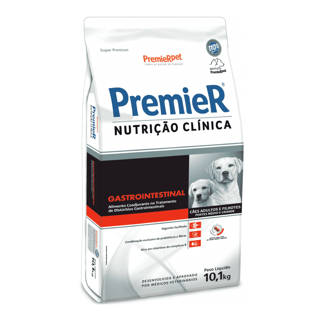 Premier Nutrição Clínica Gastrointestinal Raças Médio e Grande 10kg