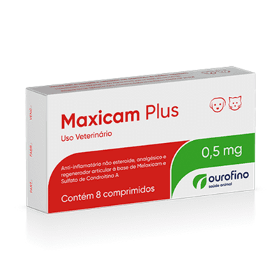 Anti-inflamatório Maxicam Plus Ourofino 0,5 mg 8Cp
