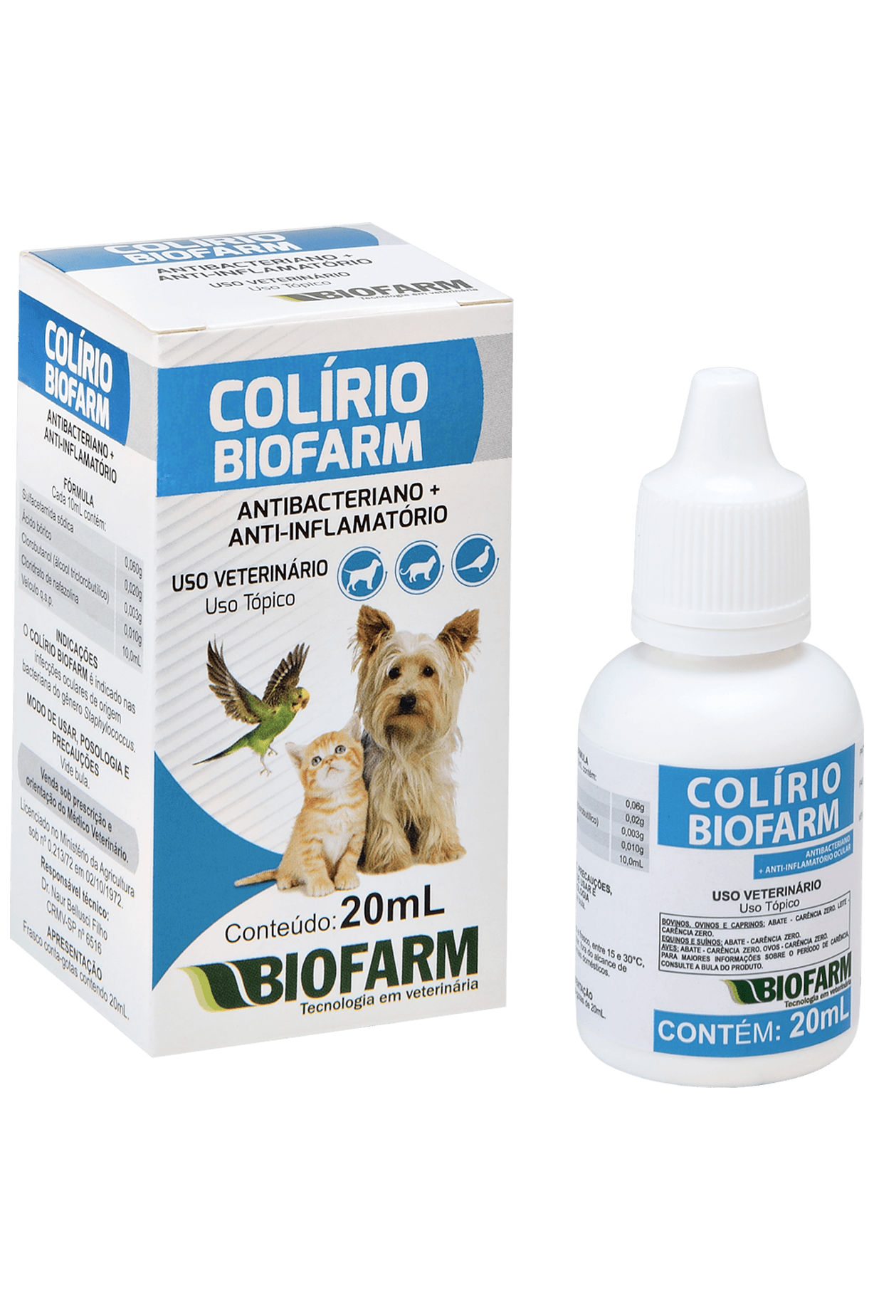 Colírio Biofarm Antibacteriano e Anti-inflamatório - 20ml