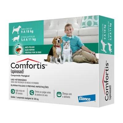 Antipulgas Comfortis 560mg Cães 9 a 18Kg Gatos 5,4 a 11Kg