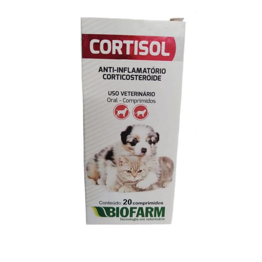 Cortisol Anti-inflamatório Cães e Gatos Biofarm 20Cp