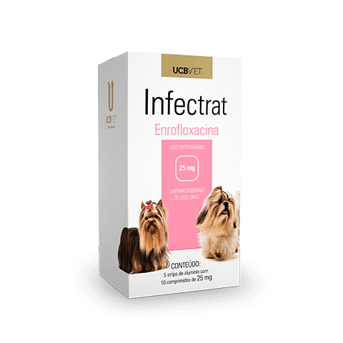 Infectrat Enrofloxacina Cães 25mg
