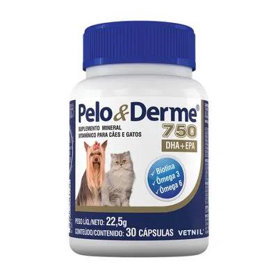  Suplemento Pelo e Derme 750 DHA + EPA Vetnil 30Caps
