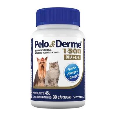 Suplemento Pelo e Derme 1500 DHA + EPA Vetnil 30Cpas