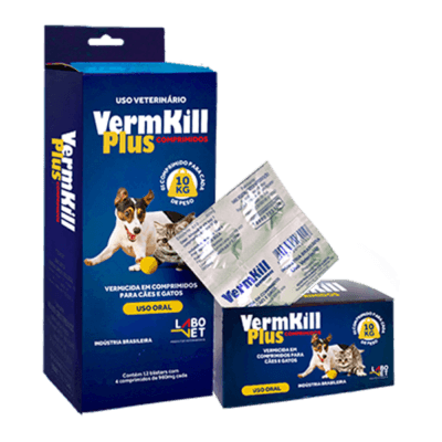 Vermkill Plus Cães e Gatos 4Cp