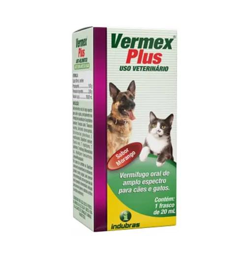 Vermex Plus Morango Cães e Gatos 20ml 