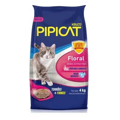 Areia Pipicat Perfumada Floral para Gatos 4kg